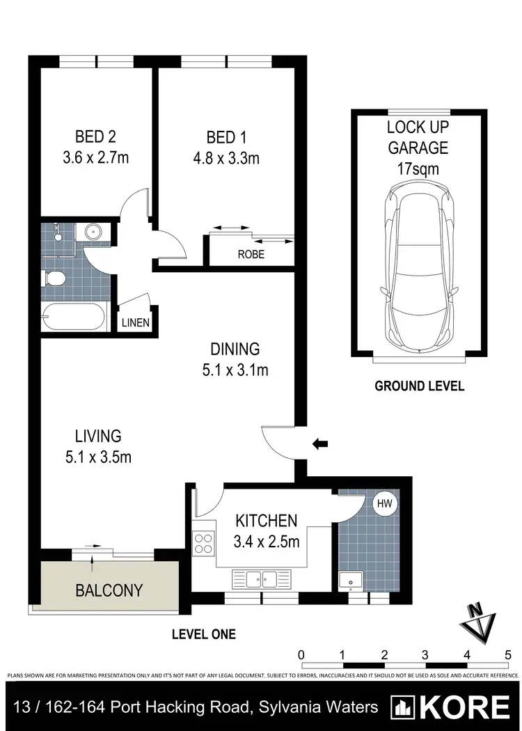 Floorplan of Homely unit listing, 13/162-164 Port Hacking Road, Sylvania Waters NSW 2224