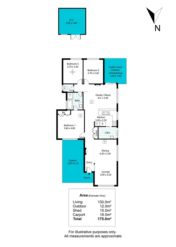 Floorplan of Homely house listing, 12 Joseph Way, Woodcroft SA 5162