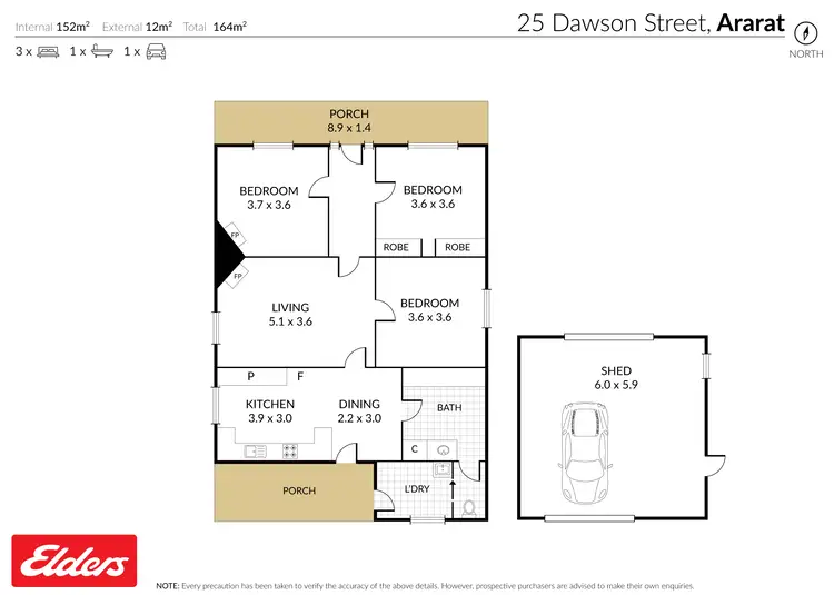 Floorplan of Homely house listing, 25 Dawson Street, Ararat VIC 3377