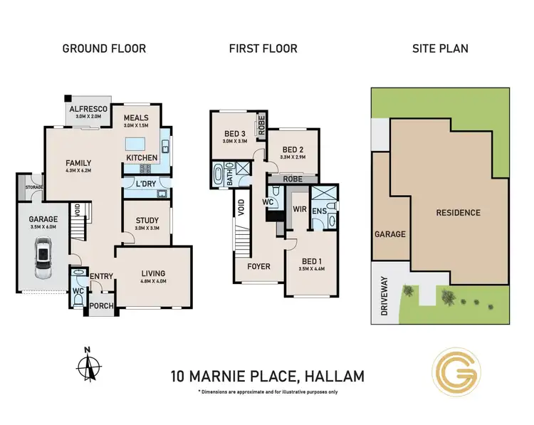 Floorplan of Homely house listing, 10 Marnie Place, Hallam VIC 3803