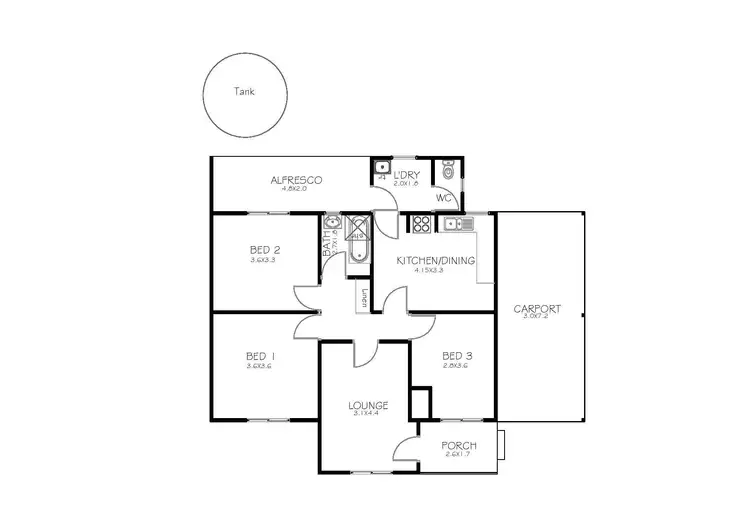 Floorplan of Homely semi-detached listing, 11 Shepherd Avenue, Port Lincoln SA 5606