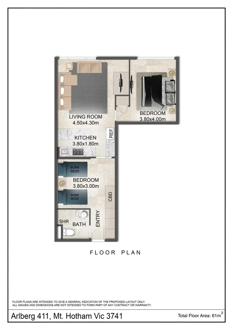 Floorplan of Homely apartment listing, 411 Arlberg, Mount Hotham VIC 3741