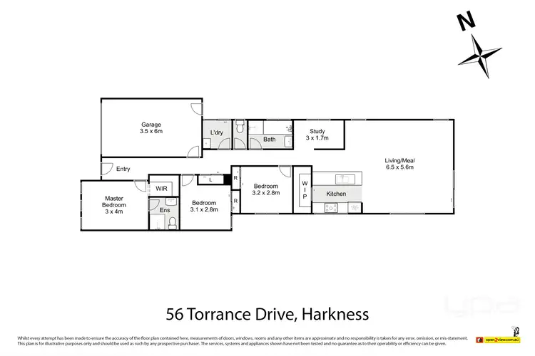 Floorplan of Homely house listing, 56 Torrance Drive, Harkness VIC 3337