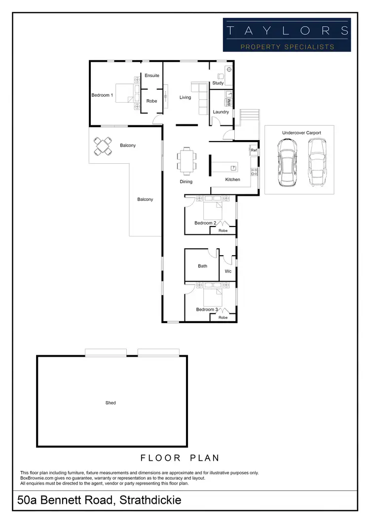 Floorplan of Homely house listing, 50A Bennett Road, Strathdickie QLD 4800