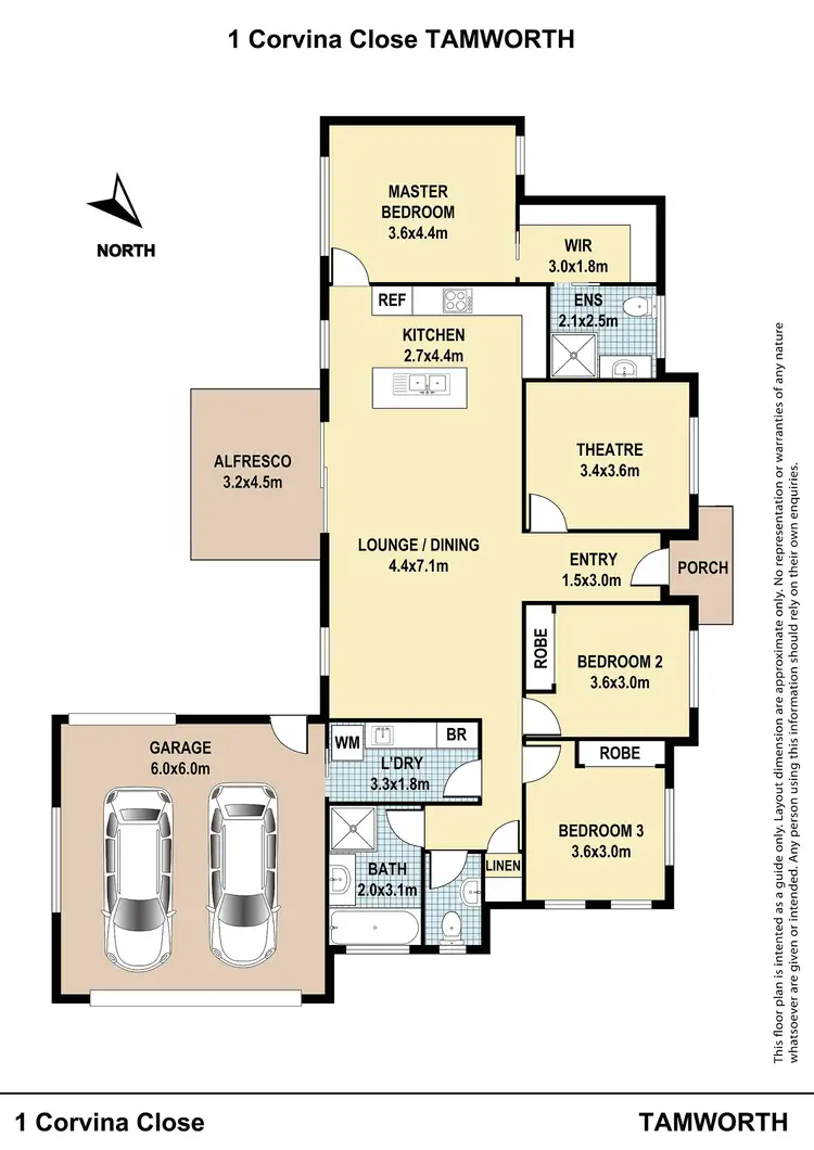Floorplan of Homely house listing, 1 Corvina Close, Tamworth NSW 2340