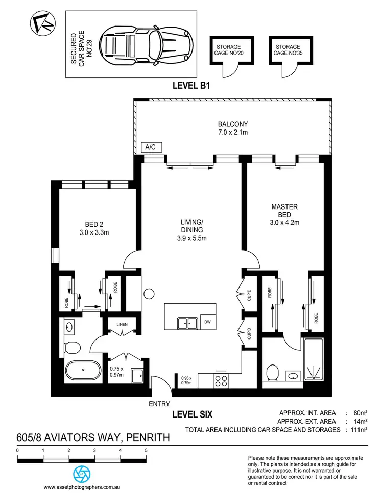 Floorplan of Homely apartment listing, 605/8 Aviators Way, Penrith NSW 2750