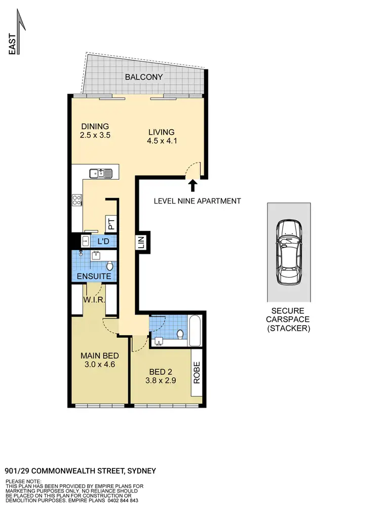 Floorplan of Homely apartment listing, 901/27-29 Commonwealth Street, Sydney NSW 2000