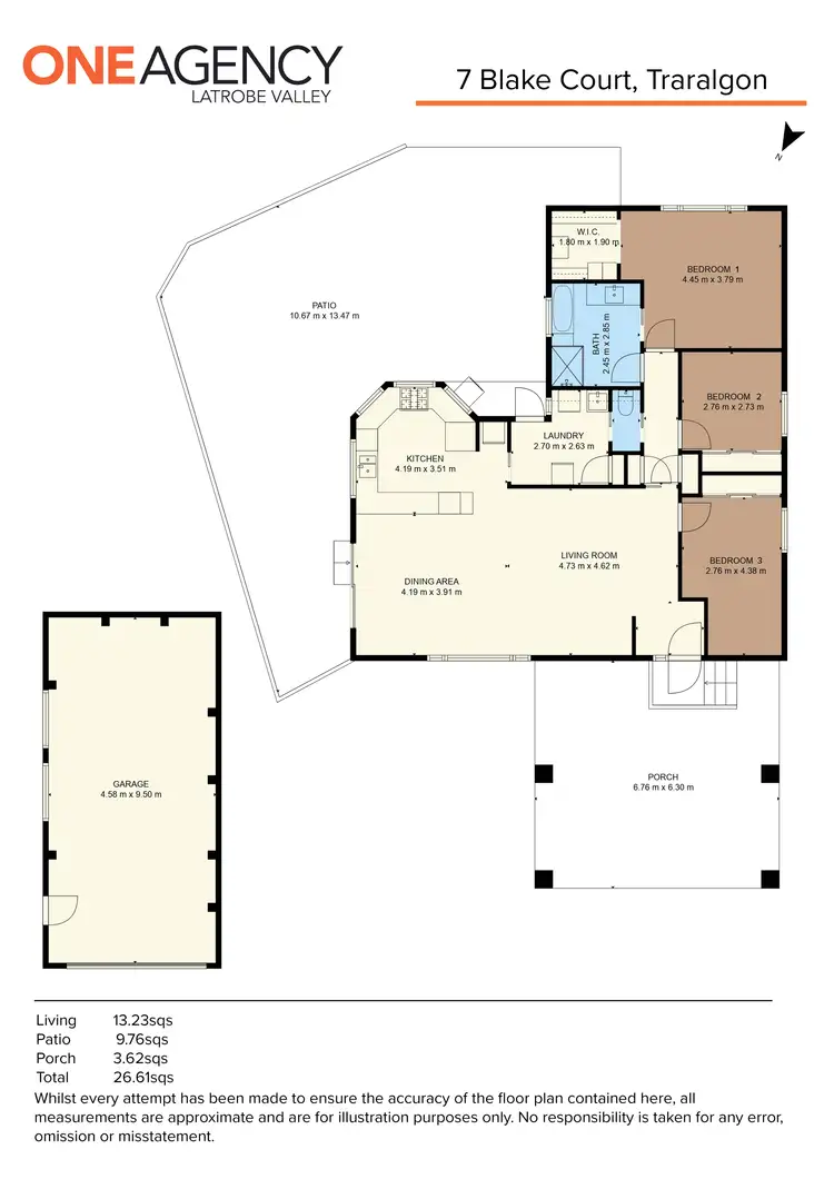 Floorplan of Homely house listing, 7 Blake Court, Traralgon VIC 3844