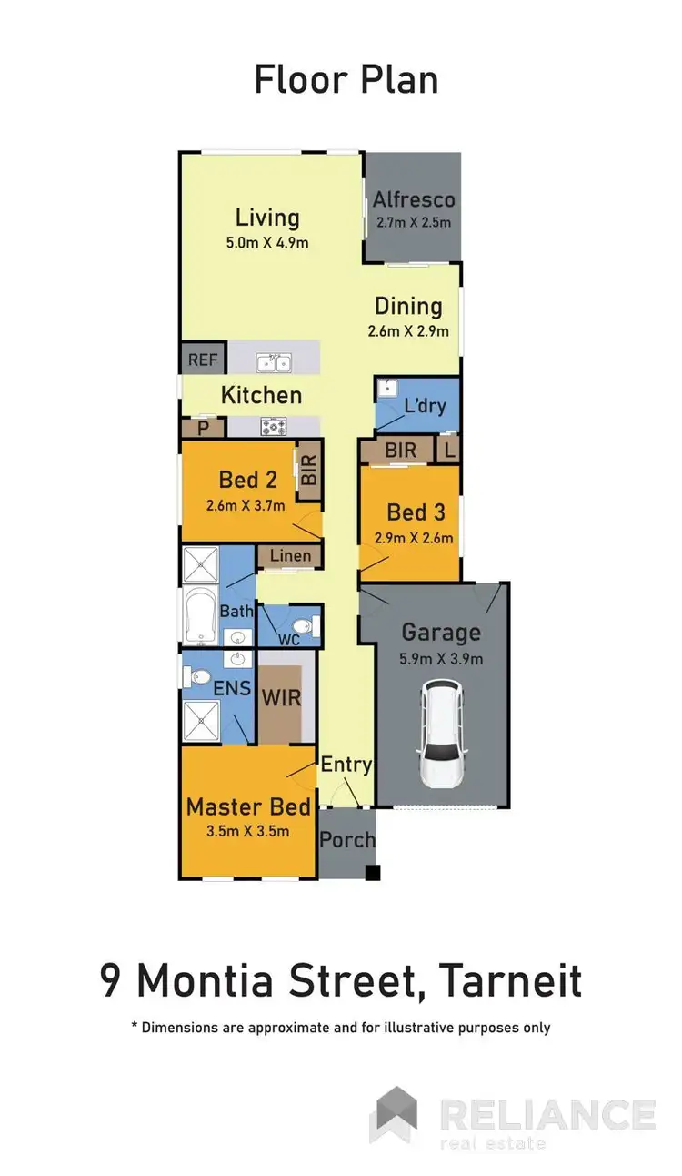 Floorplan of Homely house listing, 9 Montia Street, Tarneit VIC 3029