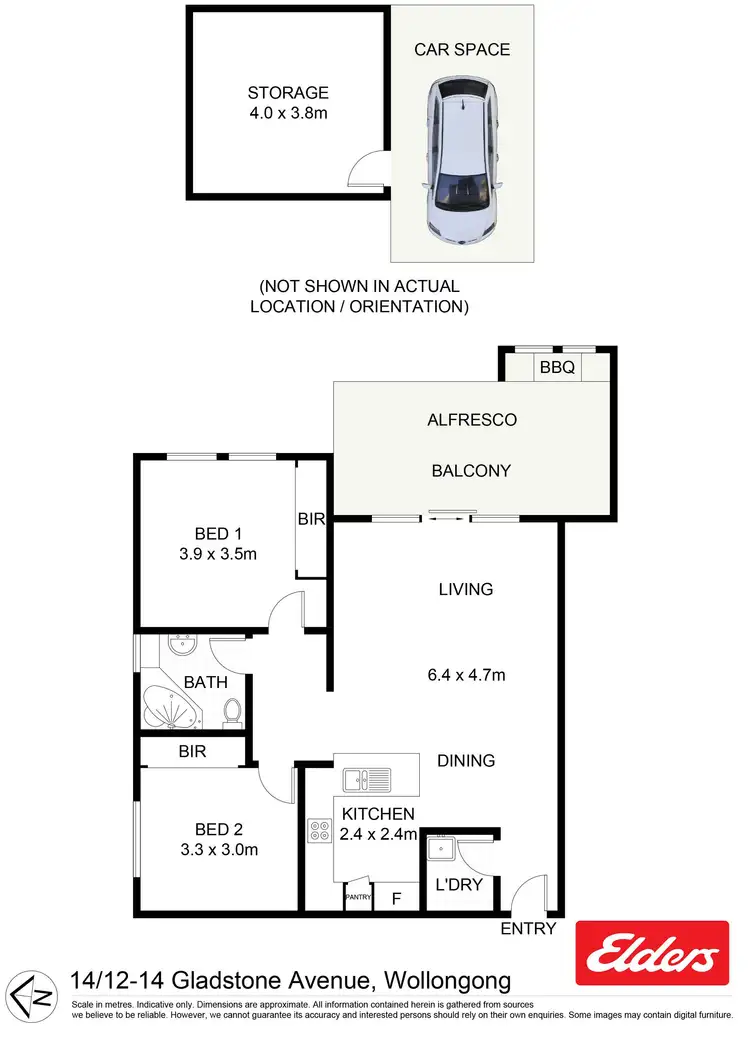 Floorplan of Homely unit listing, 14/12-14 Gladstone Avenue, Wollongong NSW 2500