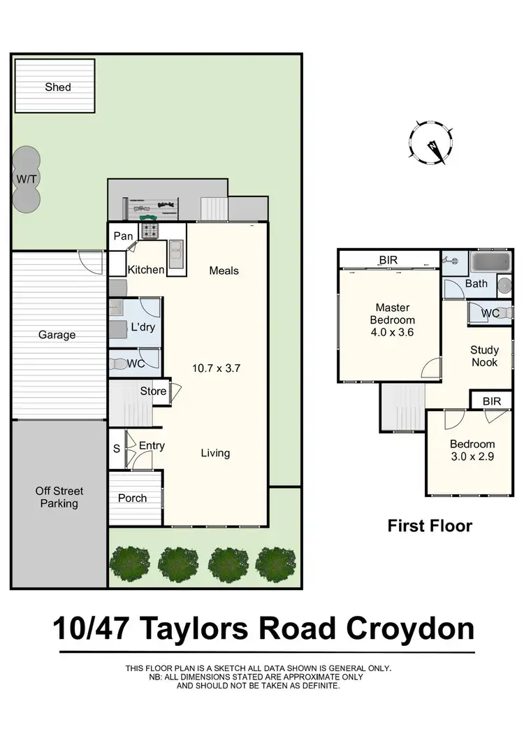 Floorplan of Homely townhouse listing, 10/47 Taylors Road, Croydon VIC 3136
