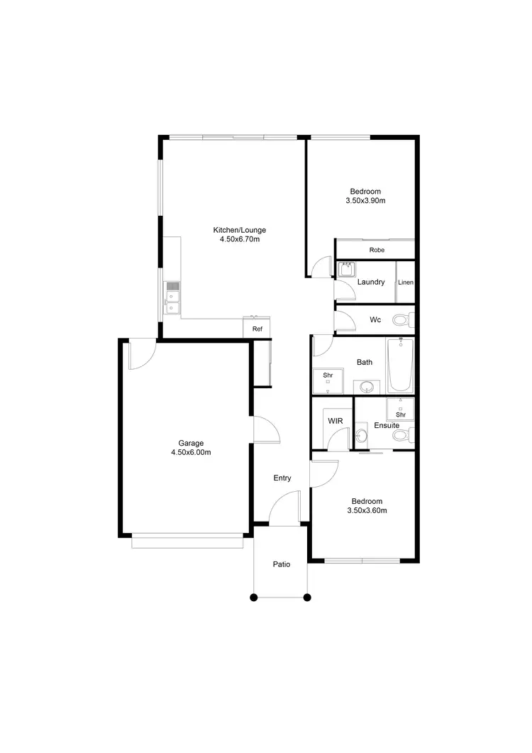 Floorplan of Homely townhouse listing, 1/134 High Street, Mansfield VIC 3722