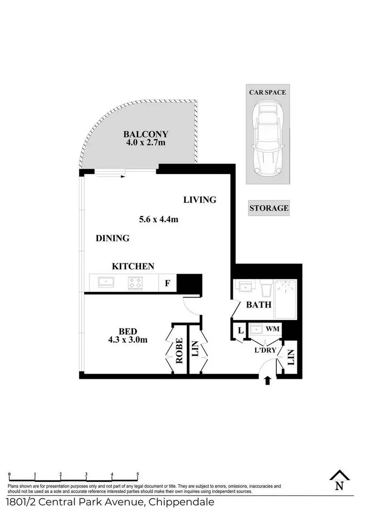 Floorplan of Homely apartment listing, Level 18/1801/2 Central Park Avenue, Chippendale NSW 2008