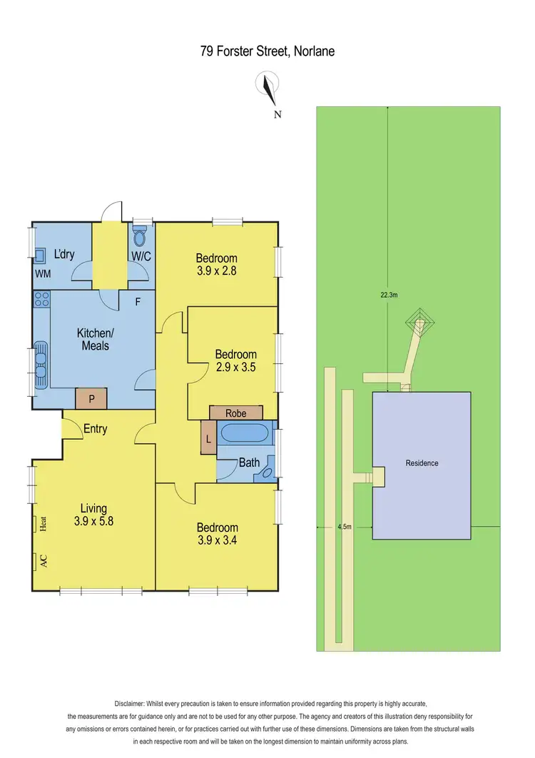 Floorplan of Homely house listing, 79 Forster Street, Norlane VIC 3214