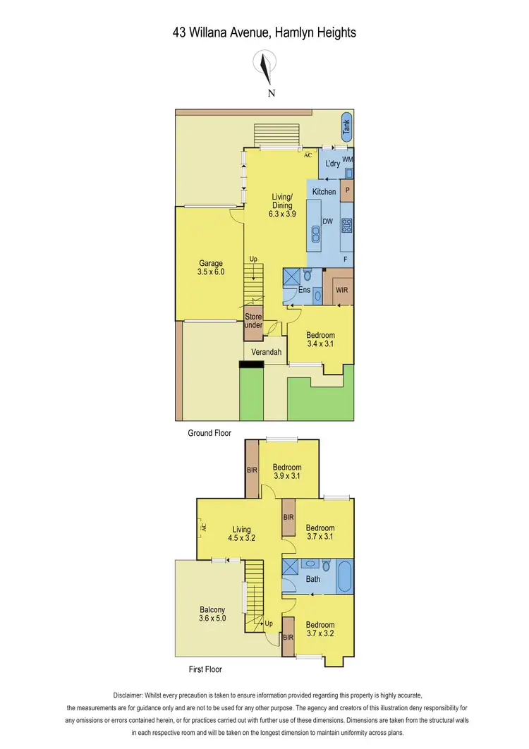 Floorplan of Homely house listing, 43 Willana Avenue, Hamlyn Heights VIC 3215