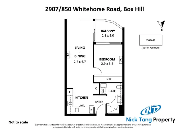 Floorplan of Homely apartment listing, 2907/850 Whitehorse Road, Box Hill VIC 3128