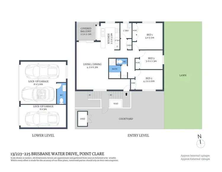 Floorplan of Homely villa listing, 13/223-225 Brisbane Water Drive, Point Clare NSW 2250