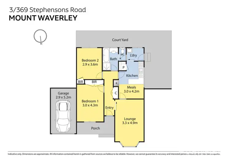 Floorplan of Homely unit listing, 3/369 Stephensons Road, Mount Waverley VIC 3149