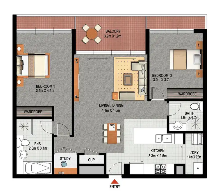 Floorplan of Homely apartment listing, 220/2 Meredith Avenue, Rhodes NSW 2138