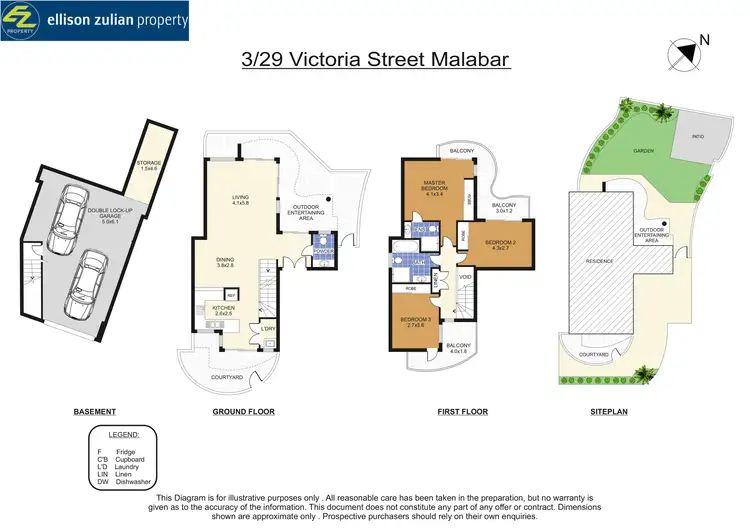 Floorplan of Homely townhouse listing, 3/29-31 Victoria Street, Malabar NSW 2036