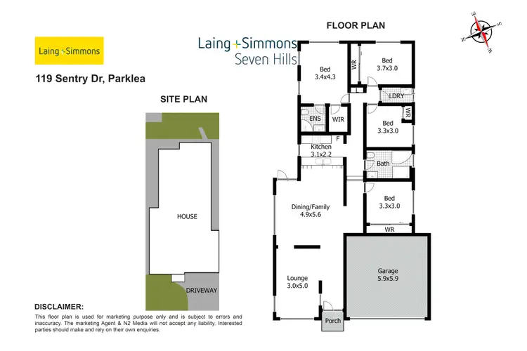 Floorplan of Homely house listing, 119 Sentry Drive, Parklea NSW 2768