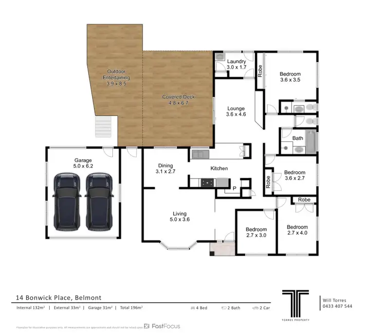 Floorplan of Homely house listing, 14 Bonwick Place, Belmont QLD 4153