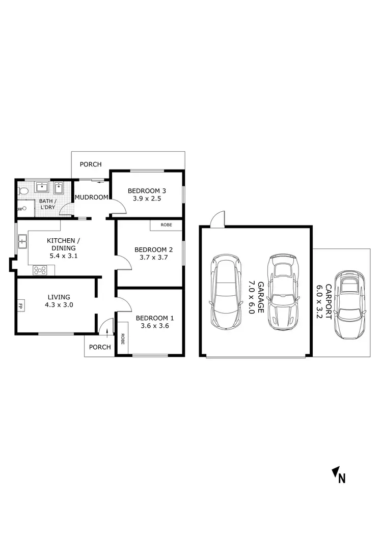 Floorplan of Homely house listing, 38 Olympic Parade, Kangaroo Flat VIC 3555