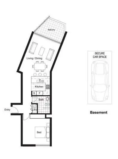 Floorplan of Homely unit listing, 1604/7-9 Gibbons Street, Redfern NSW 2016