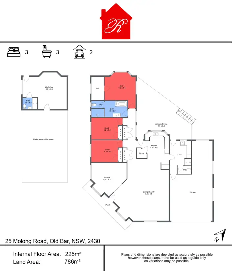 Floorplan of Homely house listing, 2 Gannet Crescent, Old Bar NSW 2430