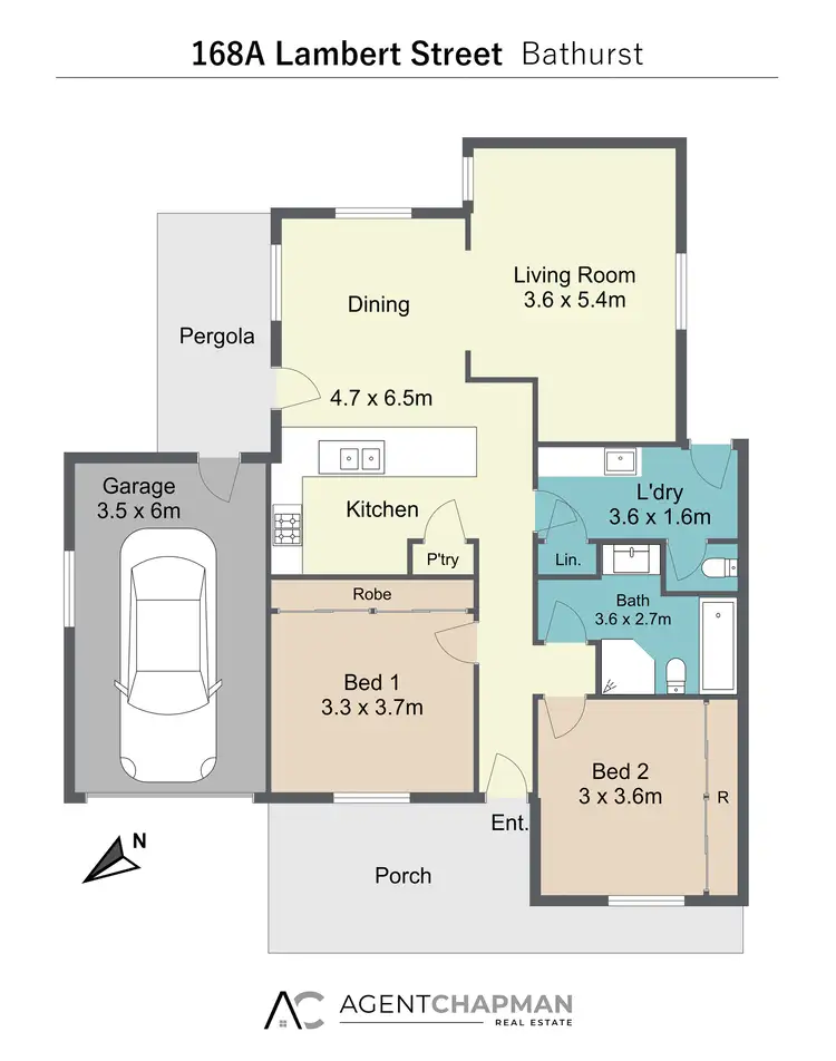 Floorplan of Homely unit listing, 168A Lambert Street, Bathurst NSW 2795