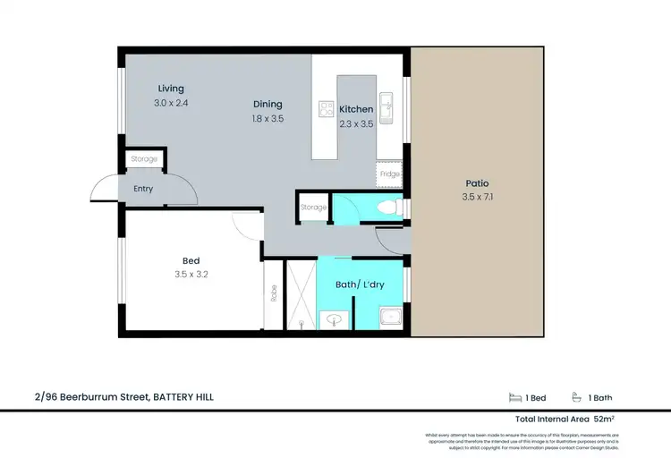 Floorplan of Homely unit listing, 2/96 Beerburrum Street, Battery Hill QLD 4551