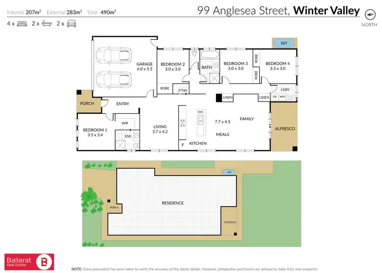 Floorplan of Homely house listing, 99 Anglesea Street, Winter Valley VIC 3358