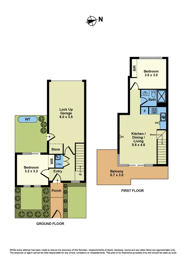 Floorplan of Homely townhouse listing, 225 Duke Street, Sunshine North VIC 3020