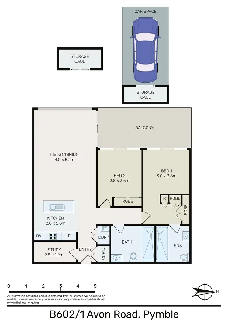 Floorplan of Homely apartment listing, B602/1 Avon Road, Pymble NSW 2073
