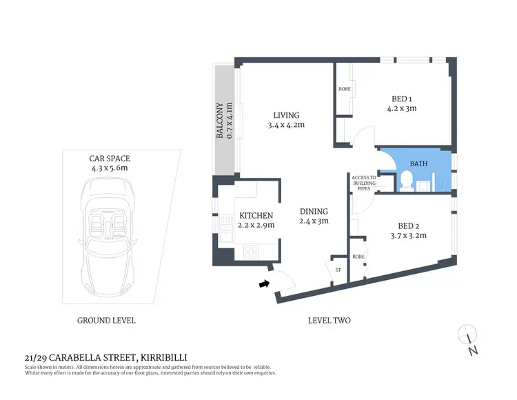 Floorplan of Homely apartment listing, 21/29 Carabella Street, Kirribilli NSW 2061