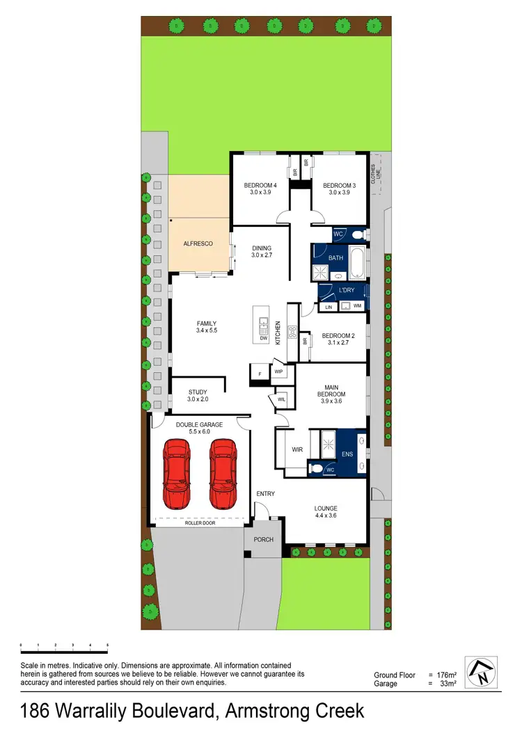 Floorplan of Homely house listing, 186 Warralily Boulevard, Armstrong Creek VIC 3217