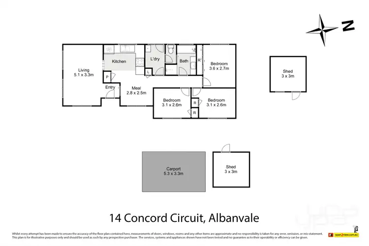 Floorplan of Homely house listing, 14 Concord Circuit, Albanvale VIC 3021