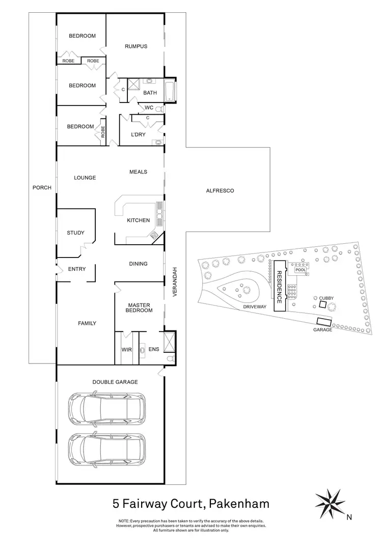 Floorplan of Homely house listing, 5 Fairway Court, Pakenham VIC 3810