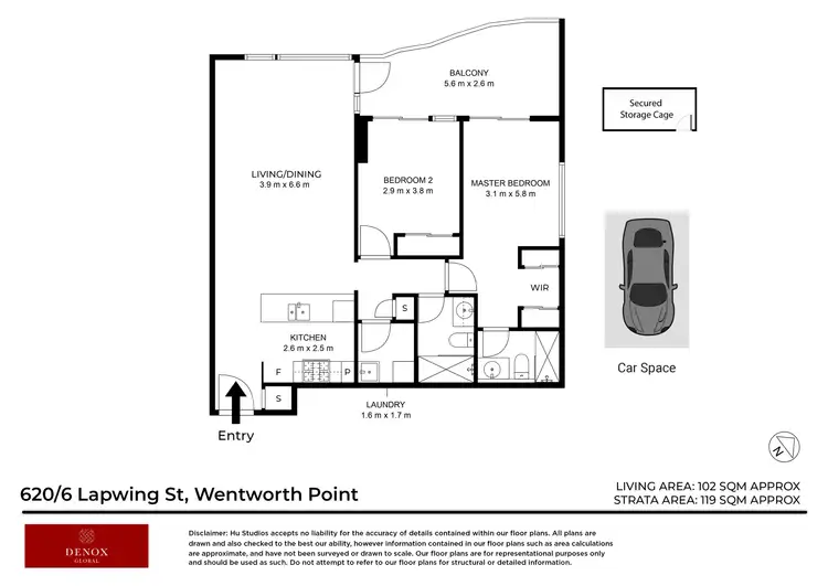 Floorplan of Homely apartment listing, 620/6 Lapwing Street, Wentworth Point NSW 2127