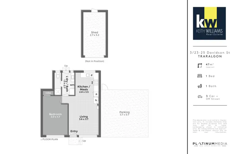 Floorplan of Homely unit listing, 3/23-25 Davidson Street, Traralgon VIC 3844