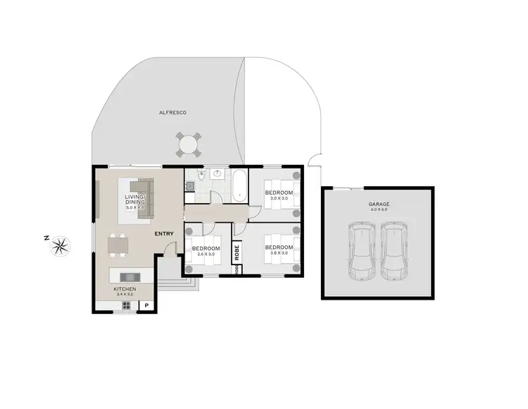 Floorplan of Homely house listing, 1/668 West Tamar Highway, Legana TAS 7277