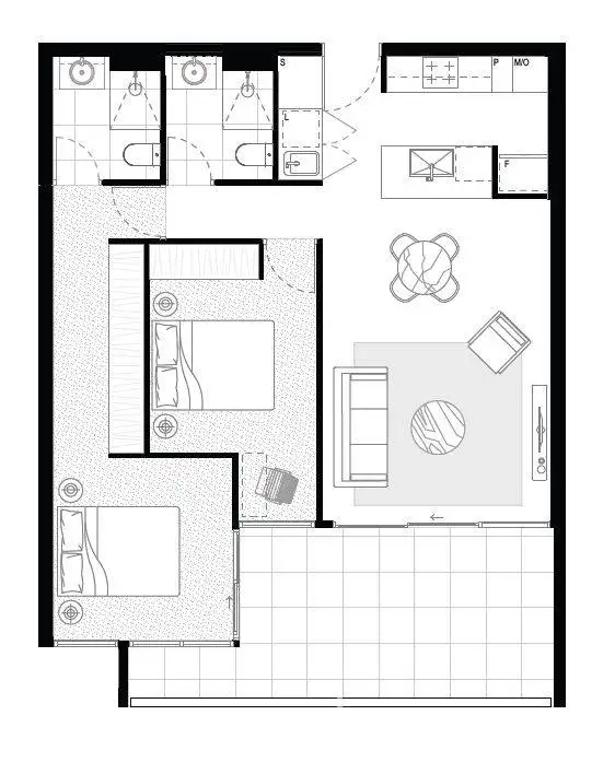 Floorplan of Homely apartment listing, 529/2 Anzac Park, Campbell ACT 2612