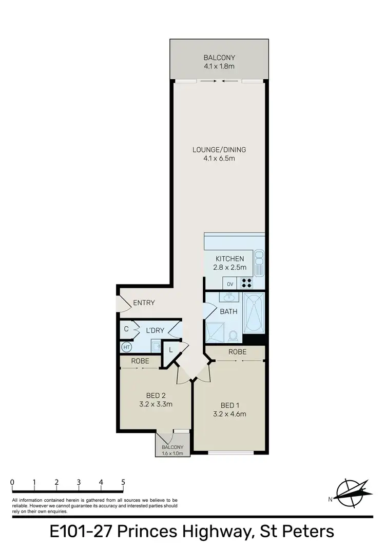 Floorplan of Homely apartment listing, E101/27 Princes Highway, St Peters NSW 2044