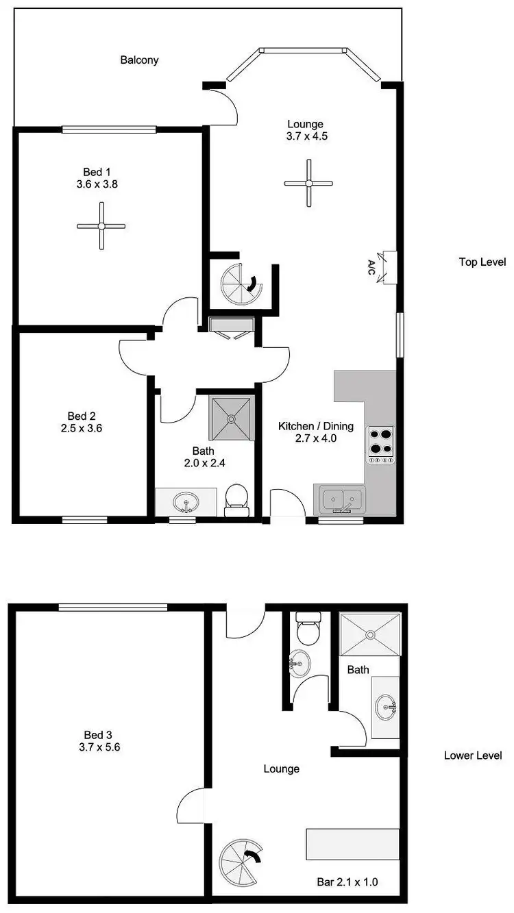 Floorplan of Homely unit listing, 1/19 New West Road, Port Lincoln SA 5606