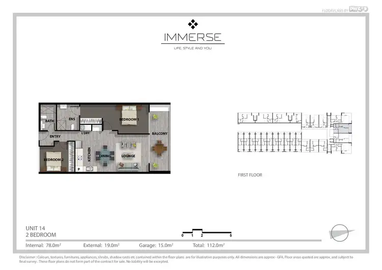 Floorplan of Homely apartment listing, 14/1-9 William Street, Alexandria NSW 2015
