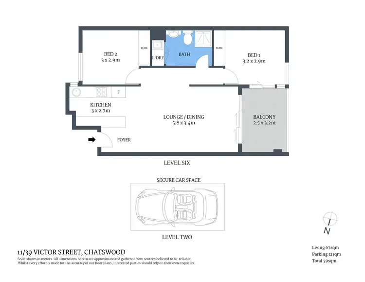 Floorplan of Homely apartment listing, 11/39 Victor Street, Chatswood NSW 2067