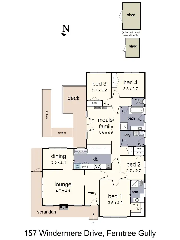 Floorplan of Homely house listing, 157 Windermere Drive, Ferntree Gully VIC 3156