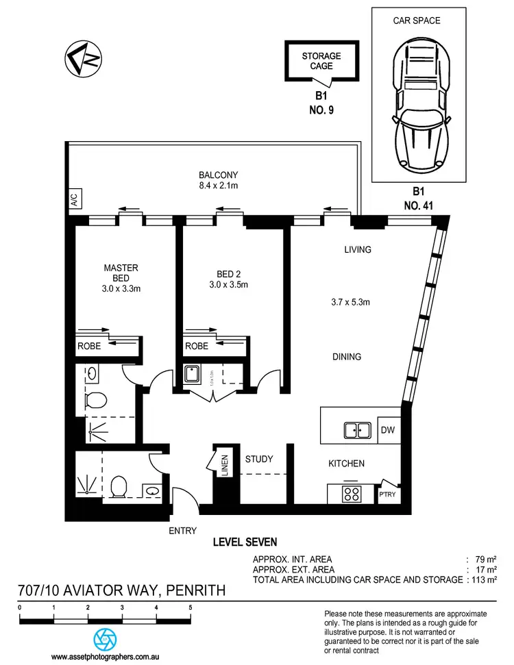 Floorplan of Homely apartment listing, 707/10 Aviators Way, Penrith NSW 2750