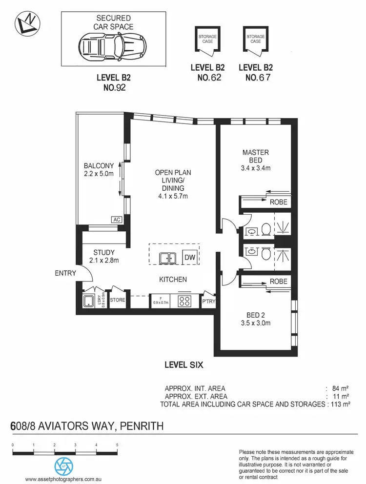 Floorplan of Homely apartment listing, 608/8 Aviators Way, Penrith NSW 2750