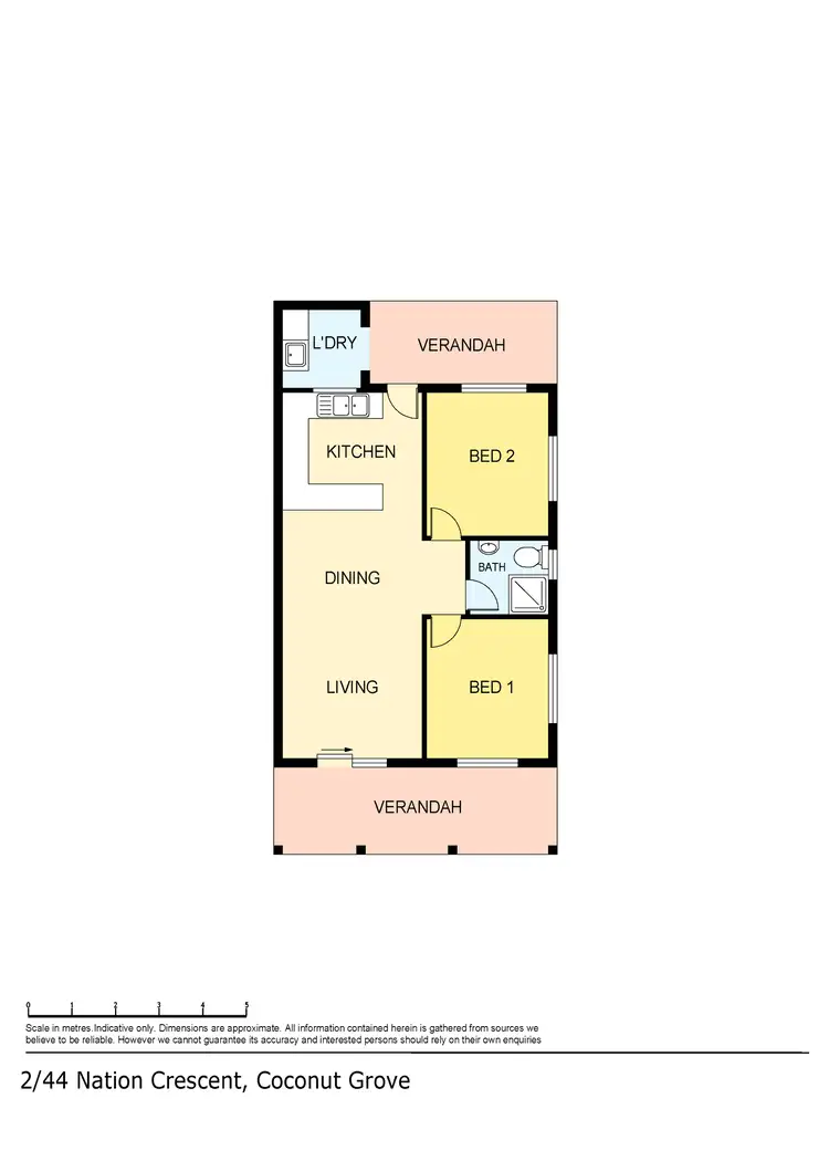 Floorplan of Homely unit listing, 2/44 Nation Crescent, Coconut Grove NT 810
